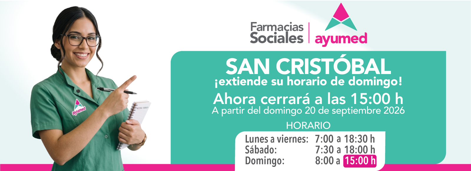 nuevo horario fin de semana san cris