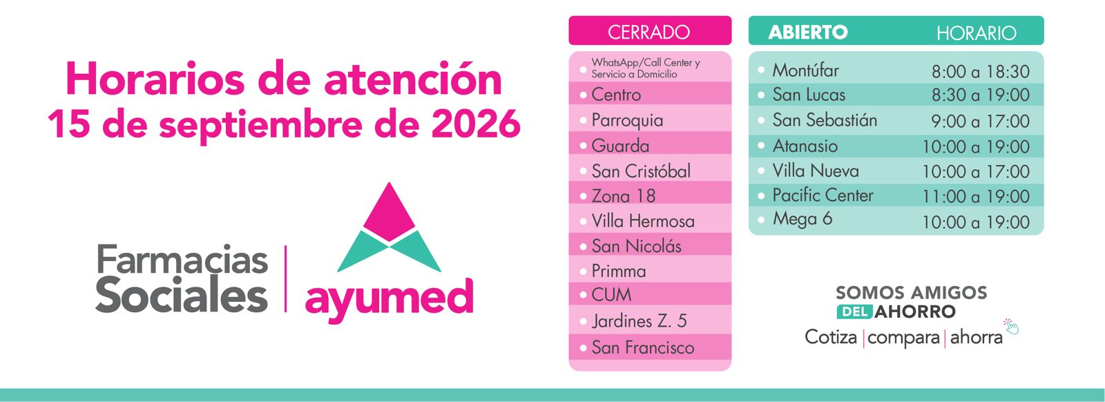 asueto 15 de septiembre